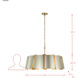 Peep Show 8 Light 32 inch Sunwashed Silver and Brushed Sienna Pendant Ceiling Light
