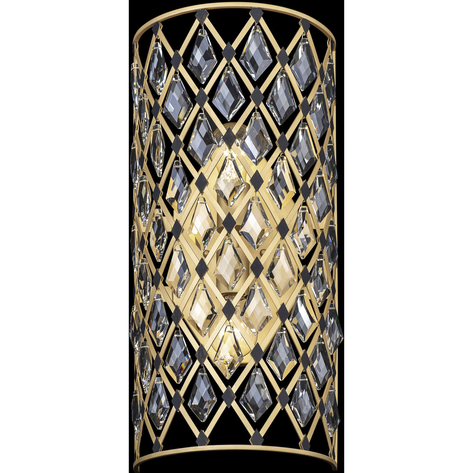 Windsor 2 Light 10 inch French Gold and Matte Black Wall Sconce Wall Light