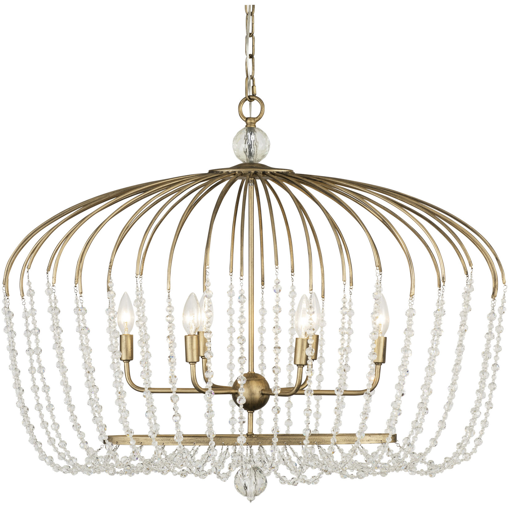 Voliere 6 Light 36 inch Havana Gold Pendant Ceiling Light