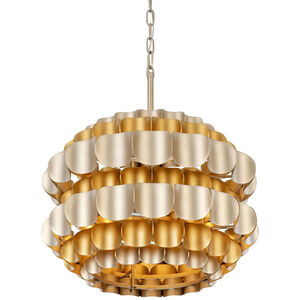 Swoon 3 Light 20 inch Antique Gold Pendant Ceiling Light, Smithsonian Collaboration