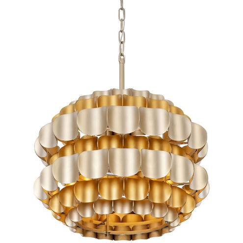 Swoon 3 Light 20 inch Antique Gold Pendant Ceiling Light, Smithsonian Collaboration