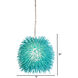 Urchin 1 Light 9 inch Aqua Velvet Mini Pendant Ceiling Light