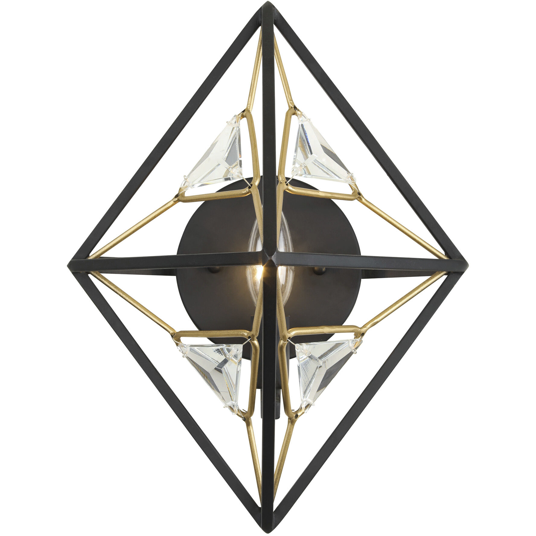 Marcia 1 Light 10.5 inch Matte Black and French Gold Wall Sconce Wall Light