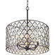 Windsor 6 Light 25 inch Carbon/Havana Gold Pendant Ceiling Light