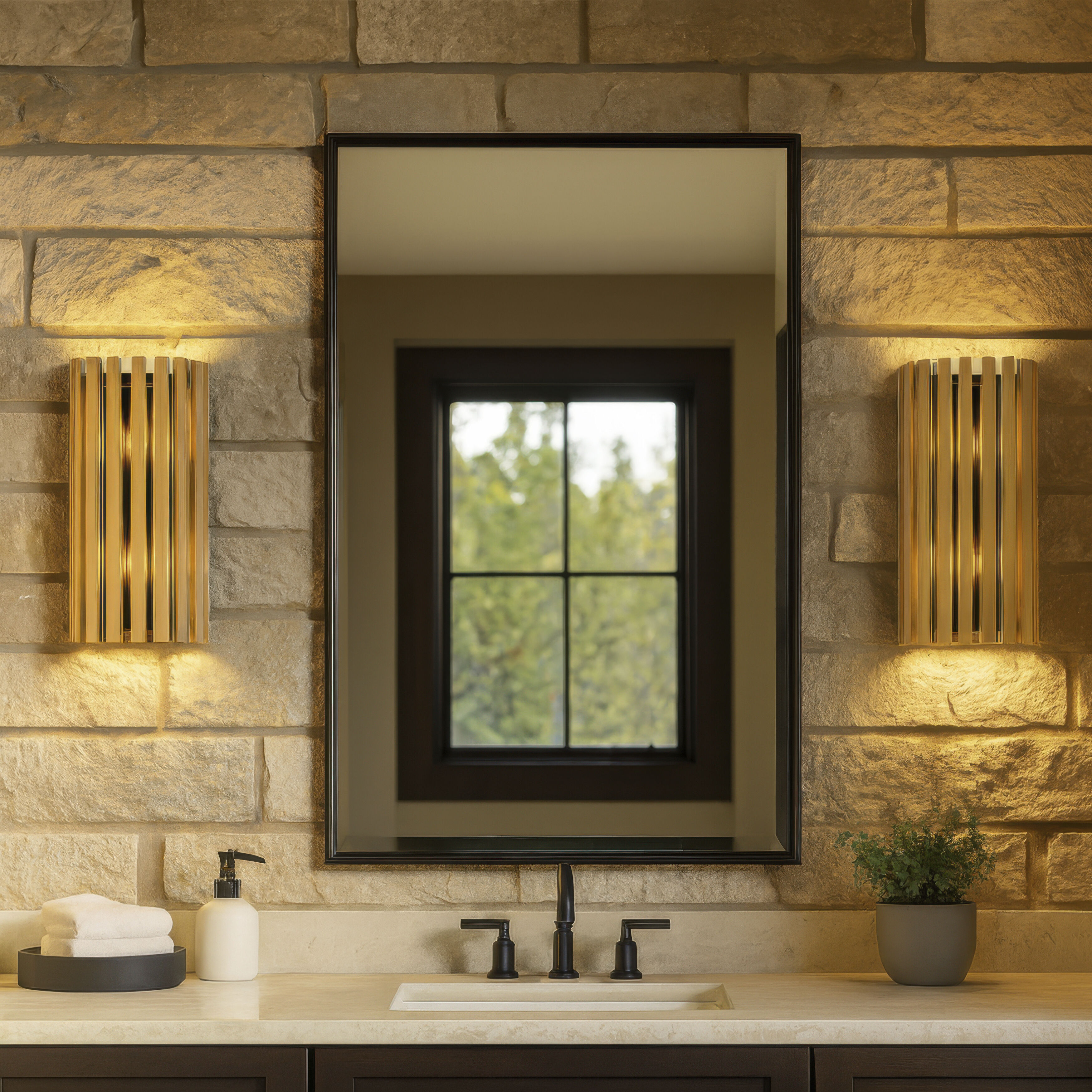 Suratto 2 Light 8 inch Matte Black and Honey Blonde Wall Sconce Wall Light in Matte Black/Honey Blonde