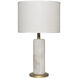 Sentu 25.25 inch 100.00 watt French Gold and Alabaster Table Lamp Portable Light