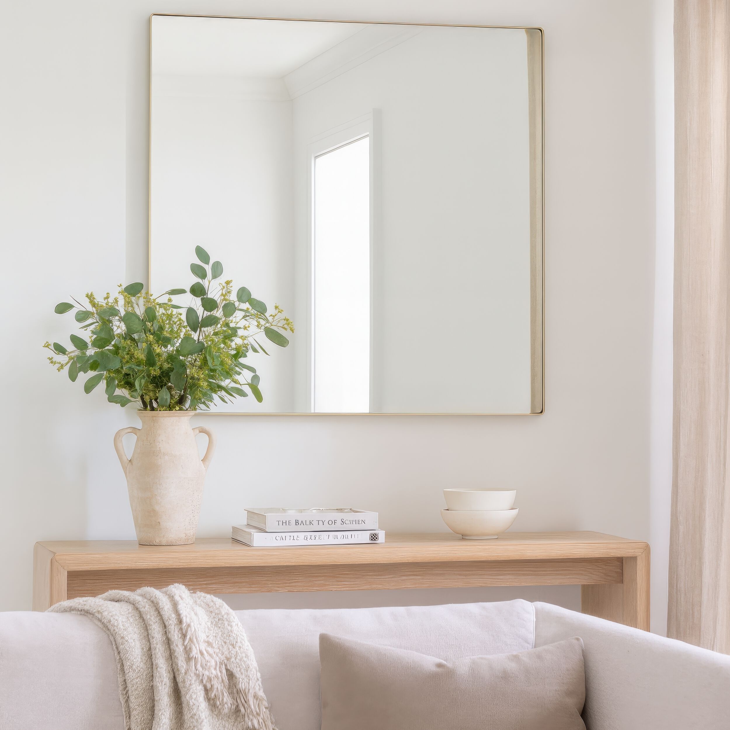 Kye 40 X 40 inch Gold Wall Mirror, Varaluz Casa