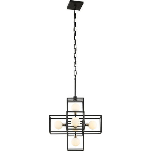 Plaza LED 18 inch Carbon and Havana Gold Pendant Ceiling Light