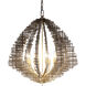 Construct 8 Light 28 inch Dark Bronze and French Gold Pendant Ceiling Light