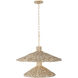 Hilton Head 9 Light 26.25 inch French Gold with Natural Seagrass Pendant Ceiling Light