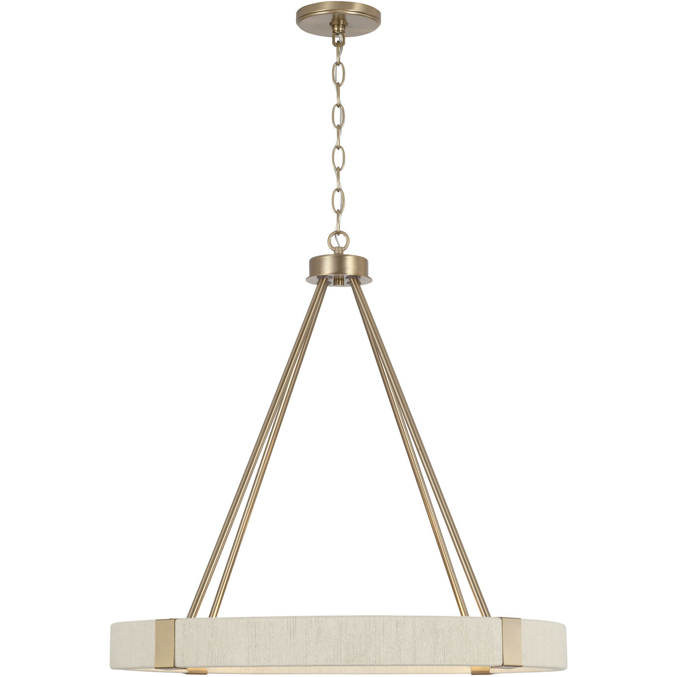 Delaney 4 Light 26 inch Matte Brass Chandelier Ceiling Light