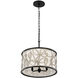 Scribble 3 Light 18 inch Matte Black Pendant Ceiling Light, Smithsonian Collaboration