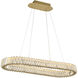 Golden Ratio 1 Light 33.4 inch Satin Gold Linear Pendant Ceiling Light