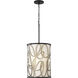 Scribble 6 Light 16 inch Matte Black with Artifact Foyer Pendant Ceiling Light, Smithsonian Collaboration