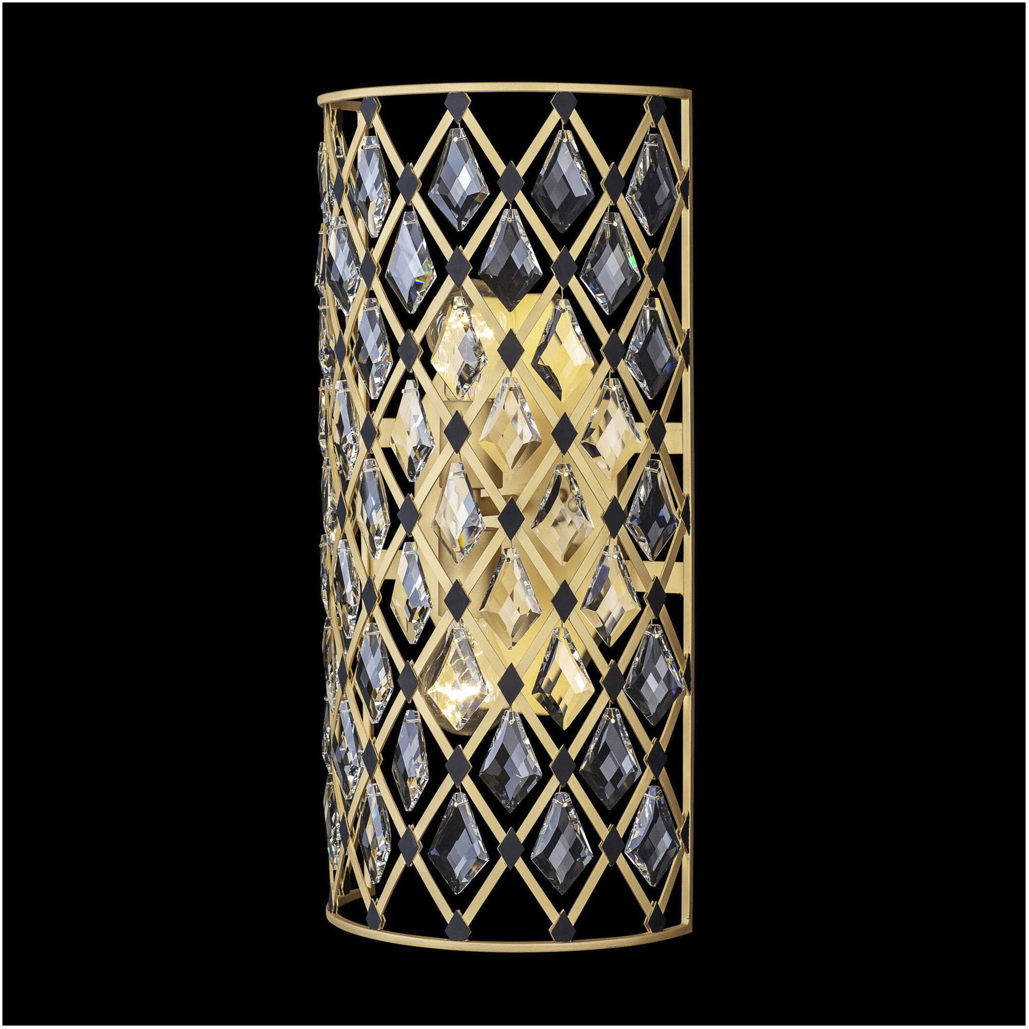 Windsor Sconce Wall Light in French Gold and Matte Black