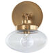 Harrow 1 Light 15.3 inch Aged Brass Wall Sconce Wall Light, Luz Studio