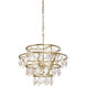 Fleur 4 Light 22 inch French Gold Chandelier Ceiling Light, Smithsonian Collaboration
