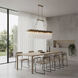 Matrix 12 Light 72 inch Havana Gold Linear Pendant Ceiling Light