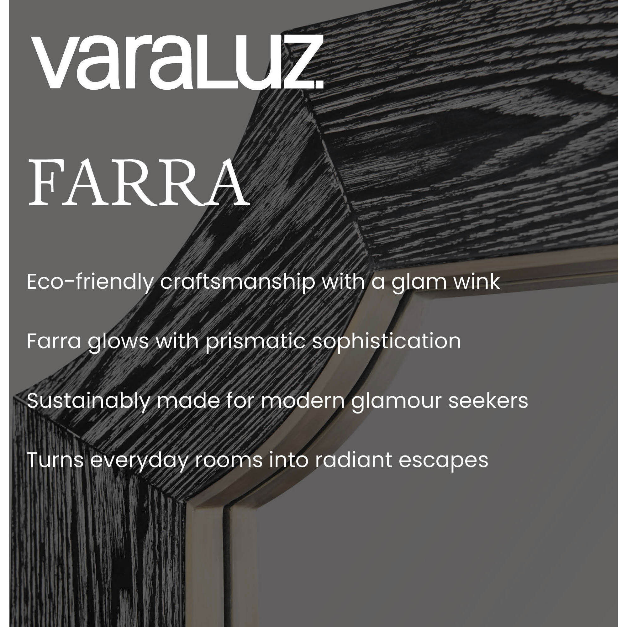 Farra 54 X 28 inch Poplar Burl with Weathered Brass Wall Mirror, Varaluz Casa