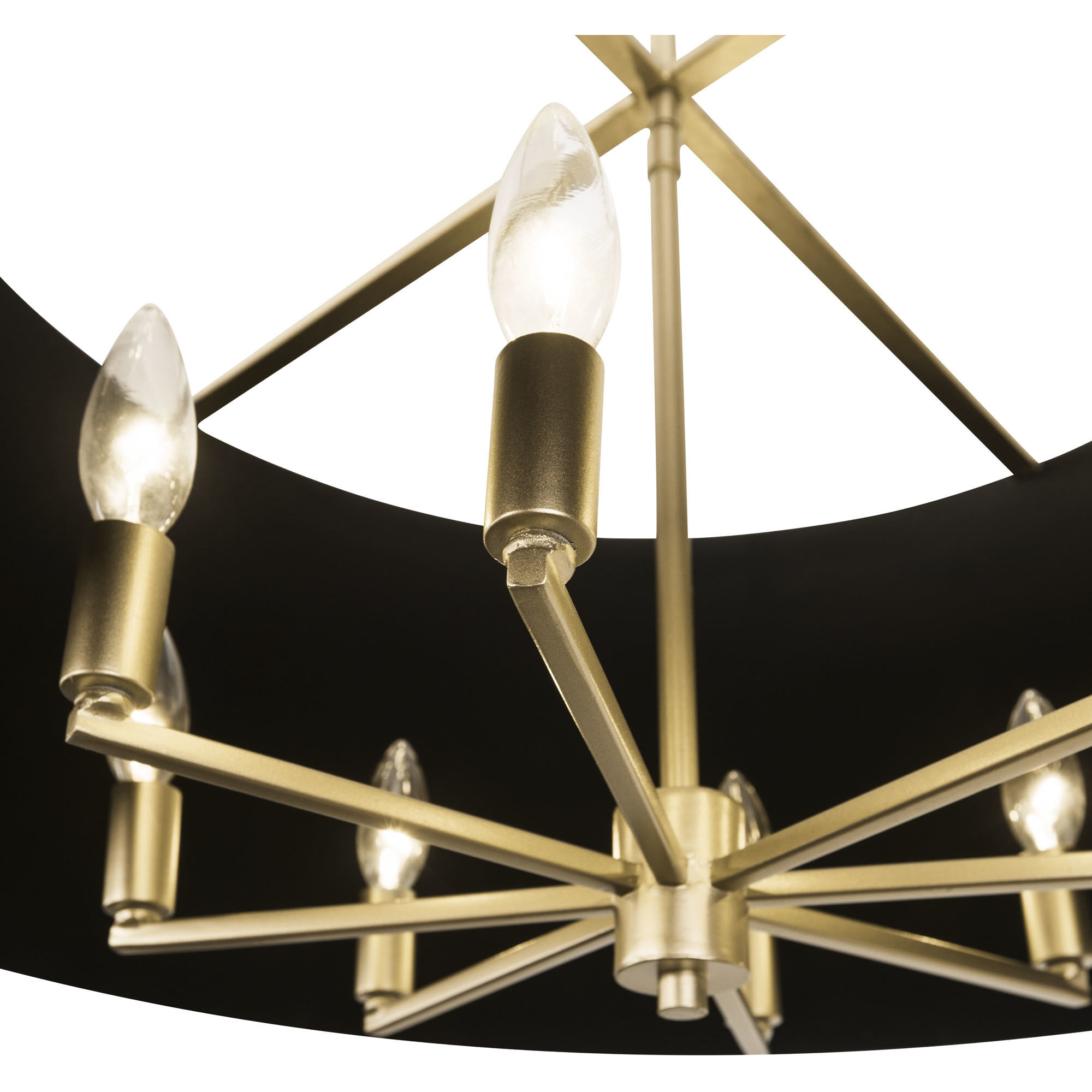 Coco 8 Light 32 inch Matte Black/French Gold Pendant Ceiling Light