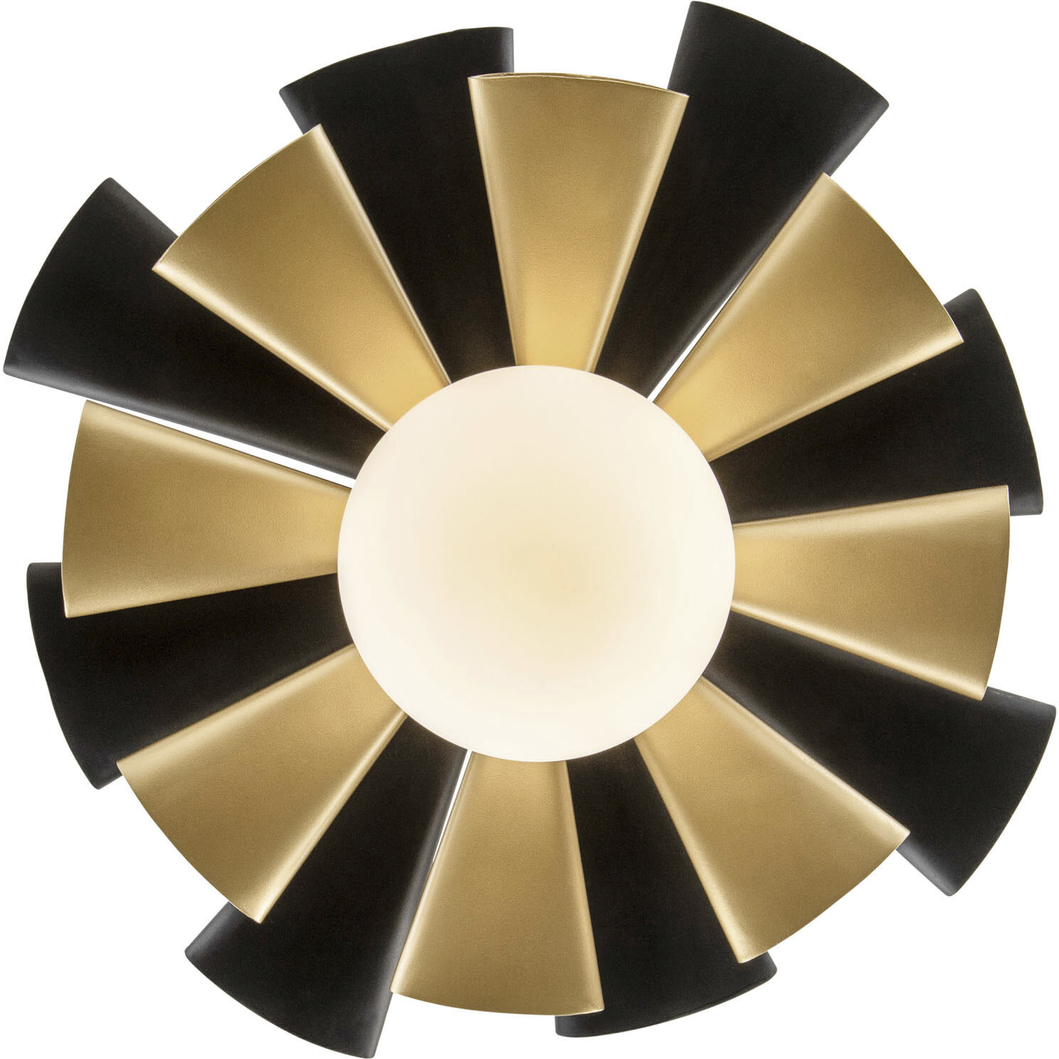 Daphne 1 Light 18.5 inch Matte Black with French Gold Pendant Ceiling Light