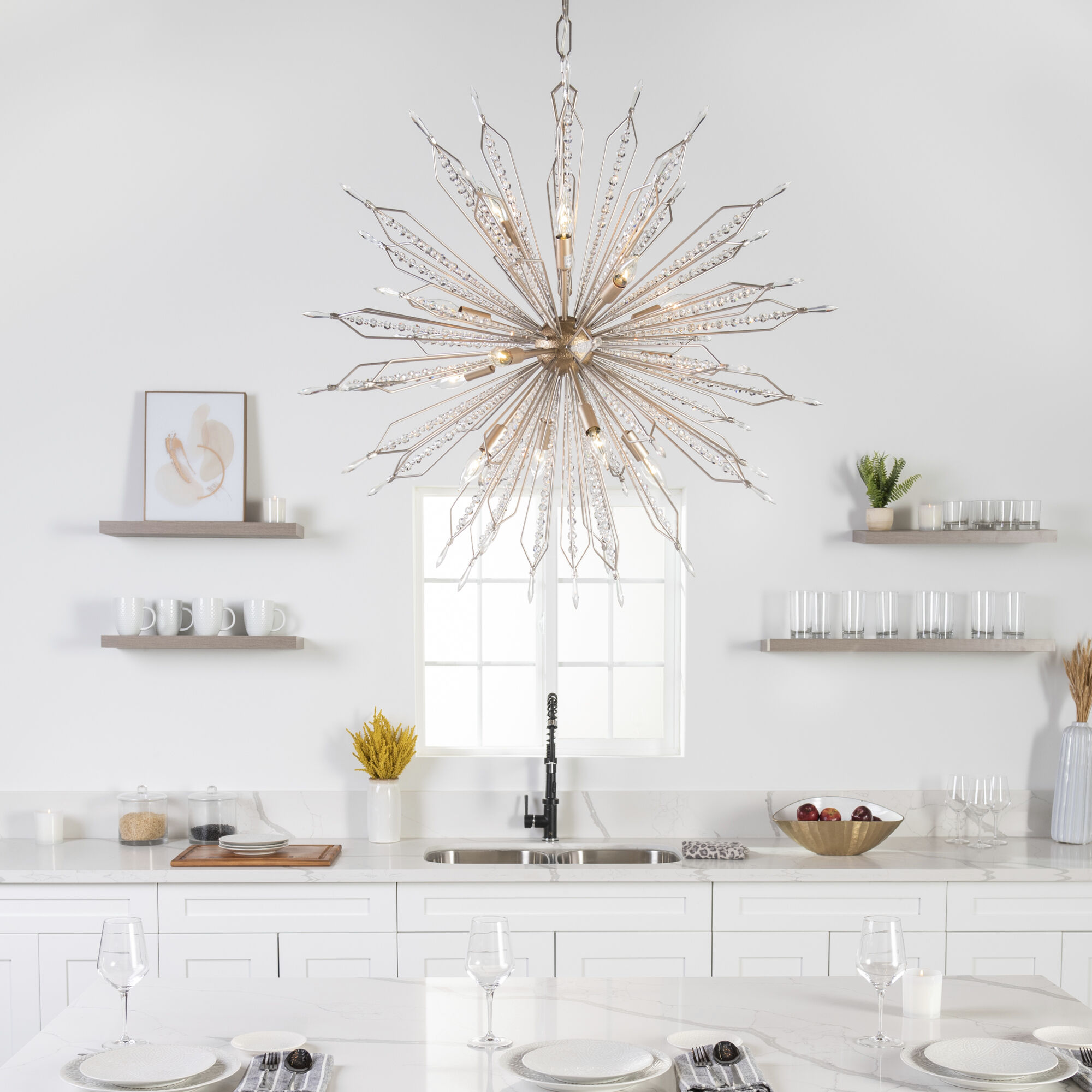 Orbital 16 Light 36 inch Gold Dust Pendant Ceiling Light