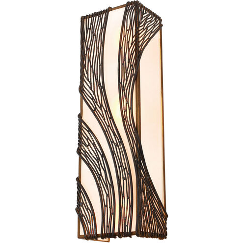 Flow 3 Light 7 inch Hammered Ore Wall Sconce Wall Light