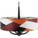 Patchwork 5 Light 30 inch Black with Satin Brass with Patchwork Pendant Ceiling Light