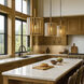 Suratto 2 Light 12 inch Matte Black and Honey Blonde Pendant Ceiling Light in Matte Black/Honey Blonde