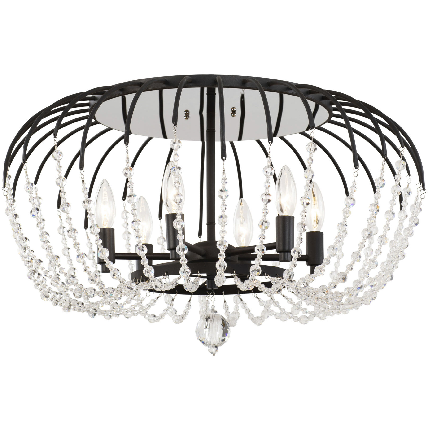 Voliere 6 Light 24.25 inch Semi-Flush Mount