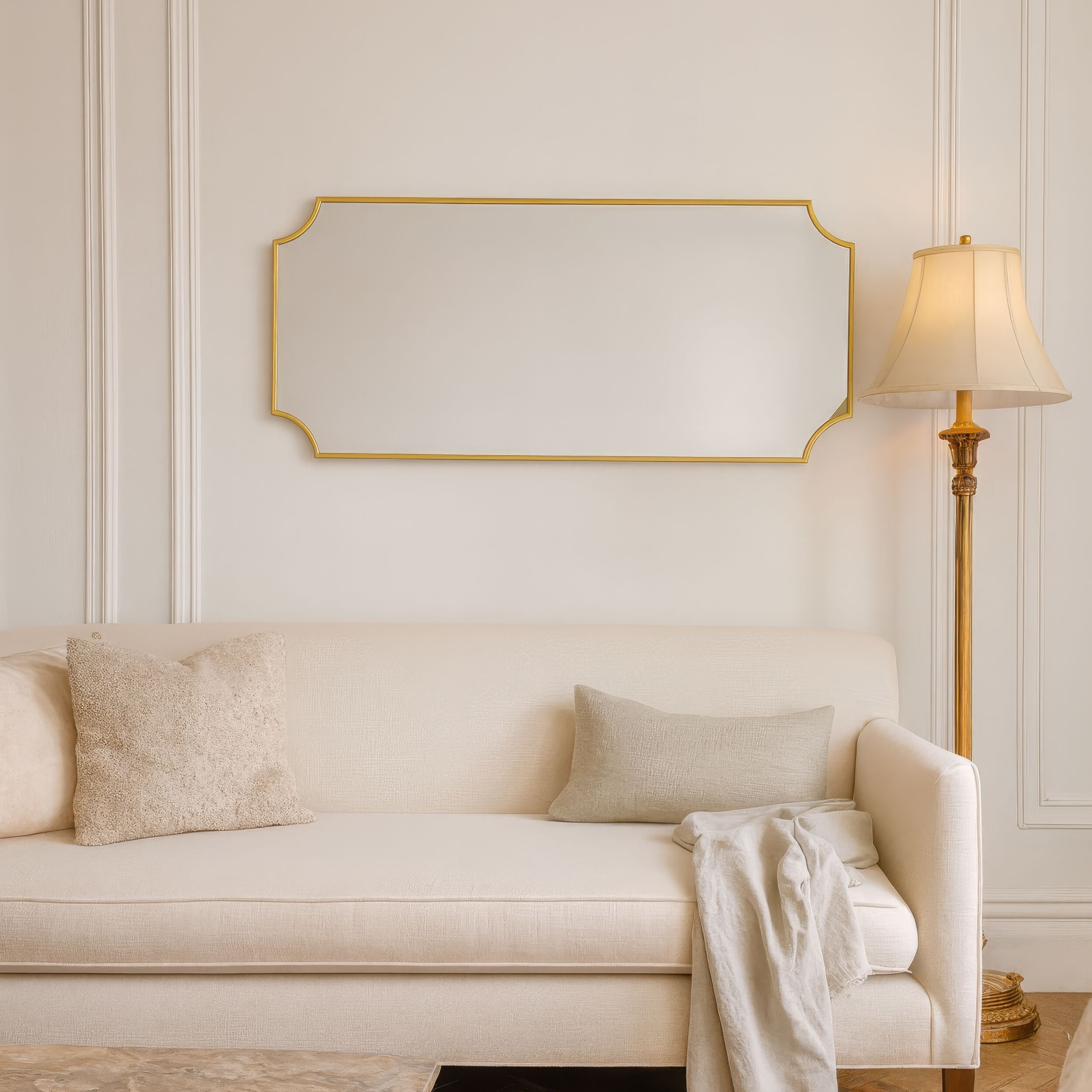 Carlton 50 X 24 inch Gold Wall Mirror, Tamara Day Collaboration