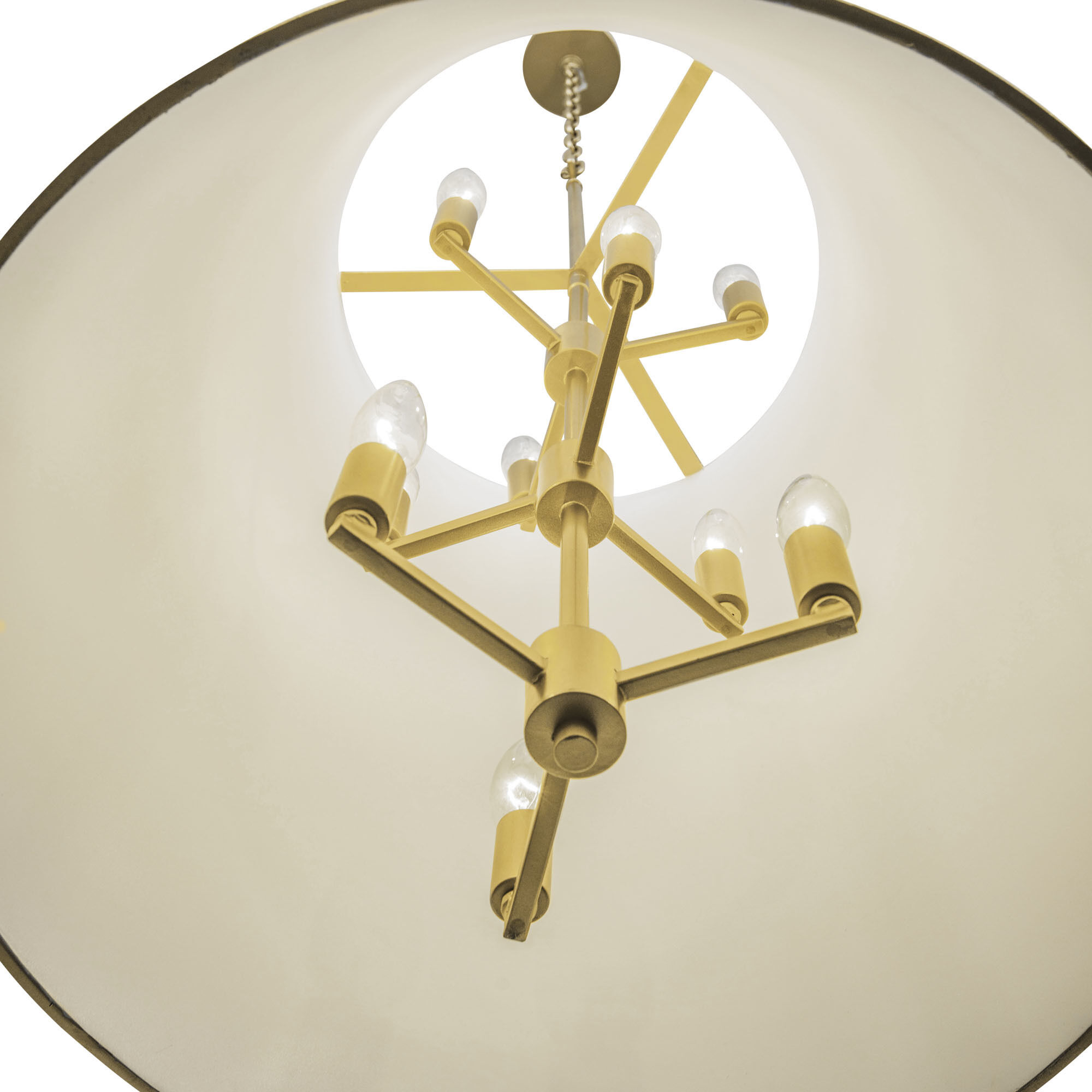 Coco 9 Light 20 inch Matte White/French Gold Foyer Pendant Ceiling Light