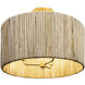 Jacob's Ladder 3 Light 18 inch French Gold Semi-Flush Ceiling Light, Smithsonian Collaboration