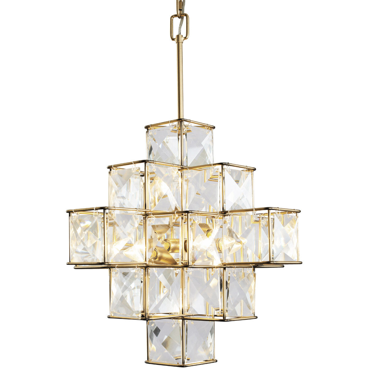 Cubic 6 Light 18.5 inch Calypso Gold Pendant Ceiling Light