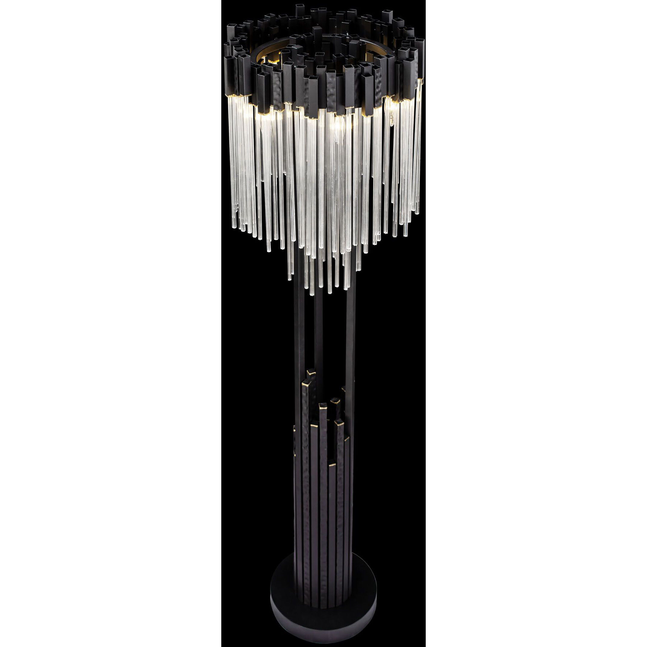 Matrix 68 inch 60 watt Matte Black Floor Lamp Portable Light in Matte Black/French Gold