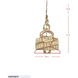 Flow 3 Light 18 inch Baguette and Natural Rattan Pendant Ceiling Light in Baguette/Natural Rattan, Smithsonian Collaboration