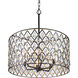 Windsor 6 Light 25 inch Carbon/Havana Gold Pendant Ceiling Light