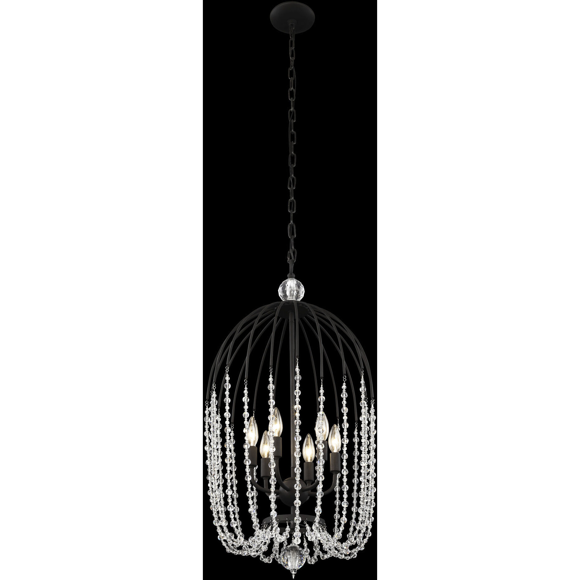 Voliere 6 Light 16.75 inch Matte Black Pendant Ceiling Light