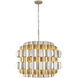 Swoon 6 Light 26.5 inch Antique Gold/Gold Dust Pendant Ceiling Light, Smithsonian Collaboration