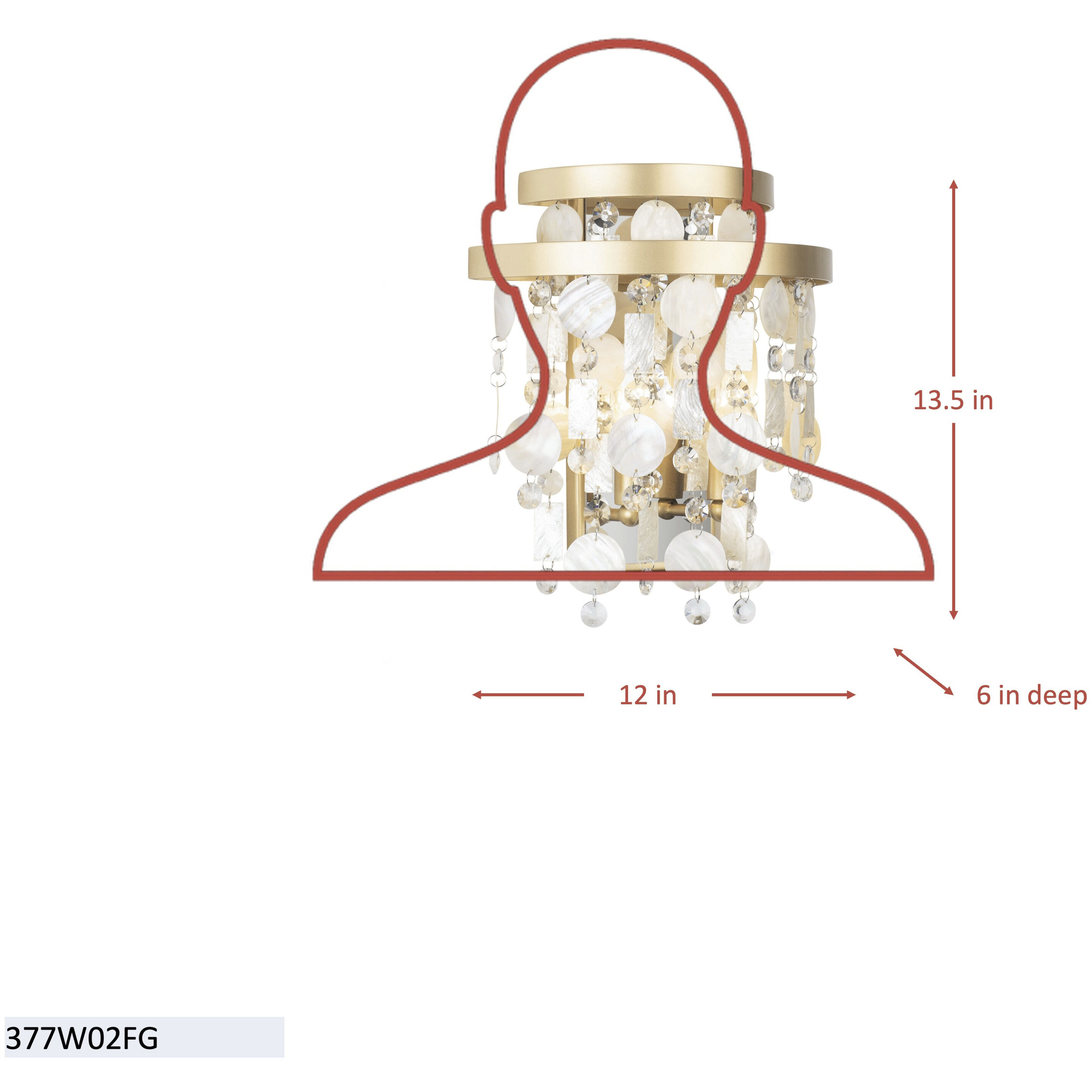 Kalani 2 Light 12 inch French Gold Wall Sconce Wall Light, Smithsonian Collaboration