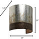 Cannery 1 Light 10 inch Ombre Galvanized Wall Sconce Wall Light