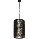 Estela 6 Light 16 inch Matte Black and French Gold Foyer Pendant Ceiling Light, Smithsonian Collaboration