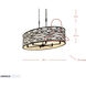 Kato 6 Light 36 inch REF Pendant Ceiling Light in Carbon Black