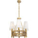 Nevis LED 48 inch French Gold Linear Pendant Ceiling Light