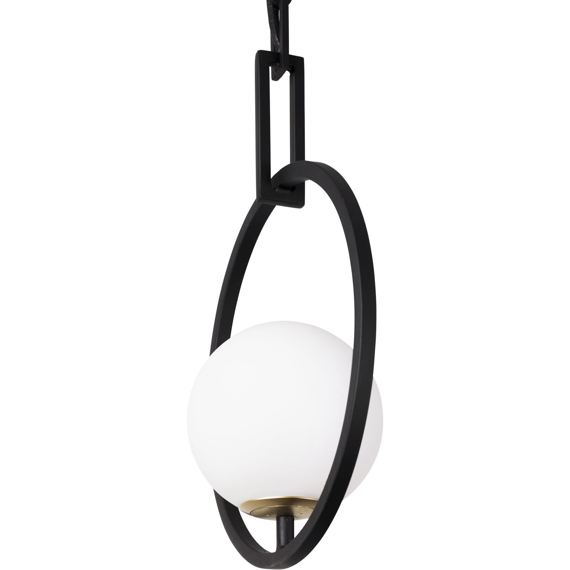 Stopwatch 1 Light 12 inch Matte Black and French Gold Pendant Ceiling Light