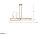 Mingle 2 Light 42 inch Satin Brass Linear Pendant Ceiling Light