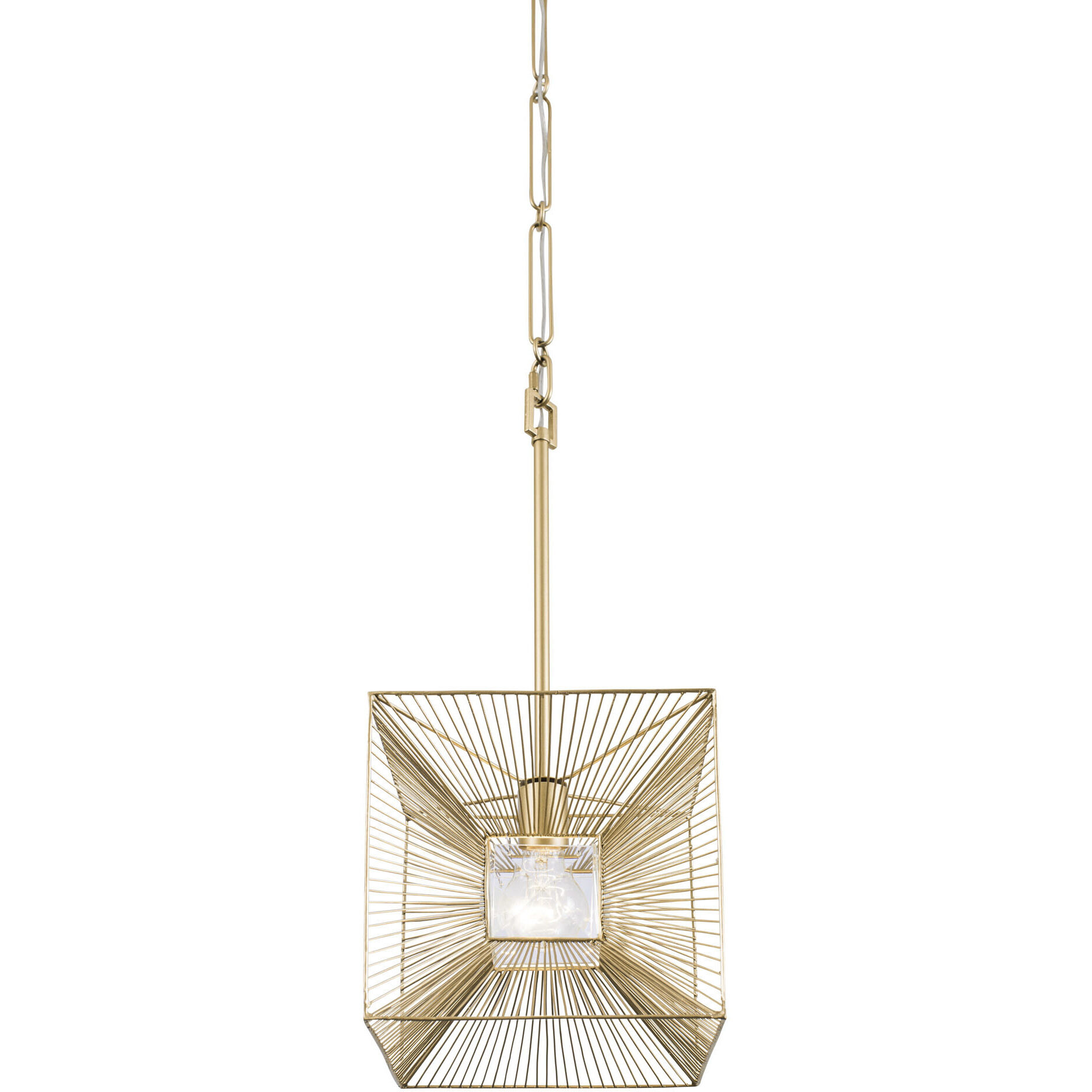 Arcade 1 Light 10 inch French Gold Pendant Ceiling Light