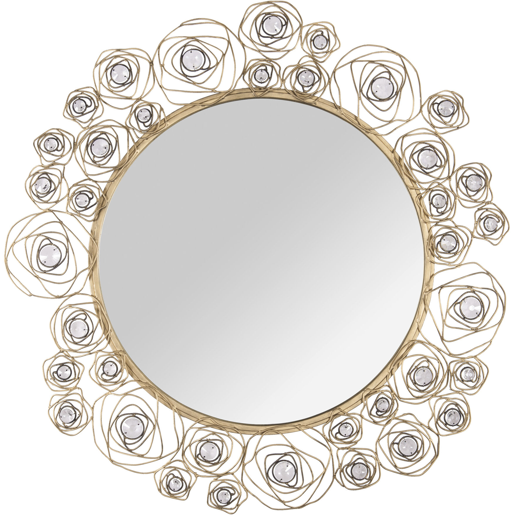 Ethereal Rose 37.75 inch Havana Gold Ombre Wall Mirror