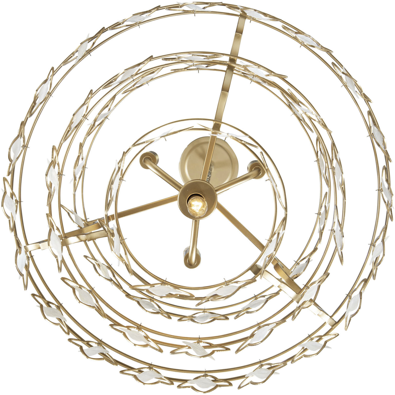 Fleur 4 Light 22 inch French Gold Chandelier Ceiling Light, Smithsonian Collaboration