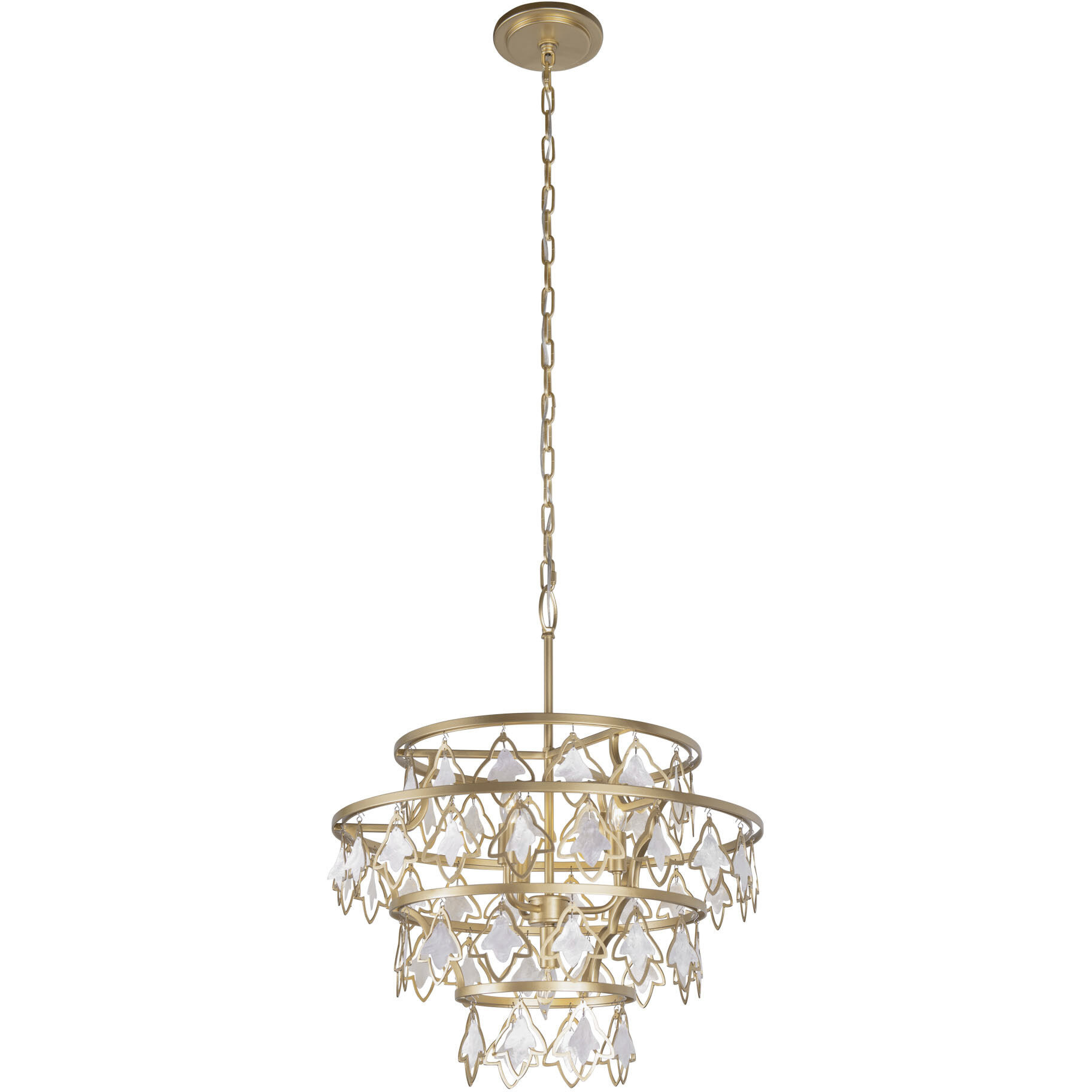 Fleur 4 Light 22 inch French Gold Chandelier Ceiling Light, Smithsonian Collaboration